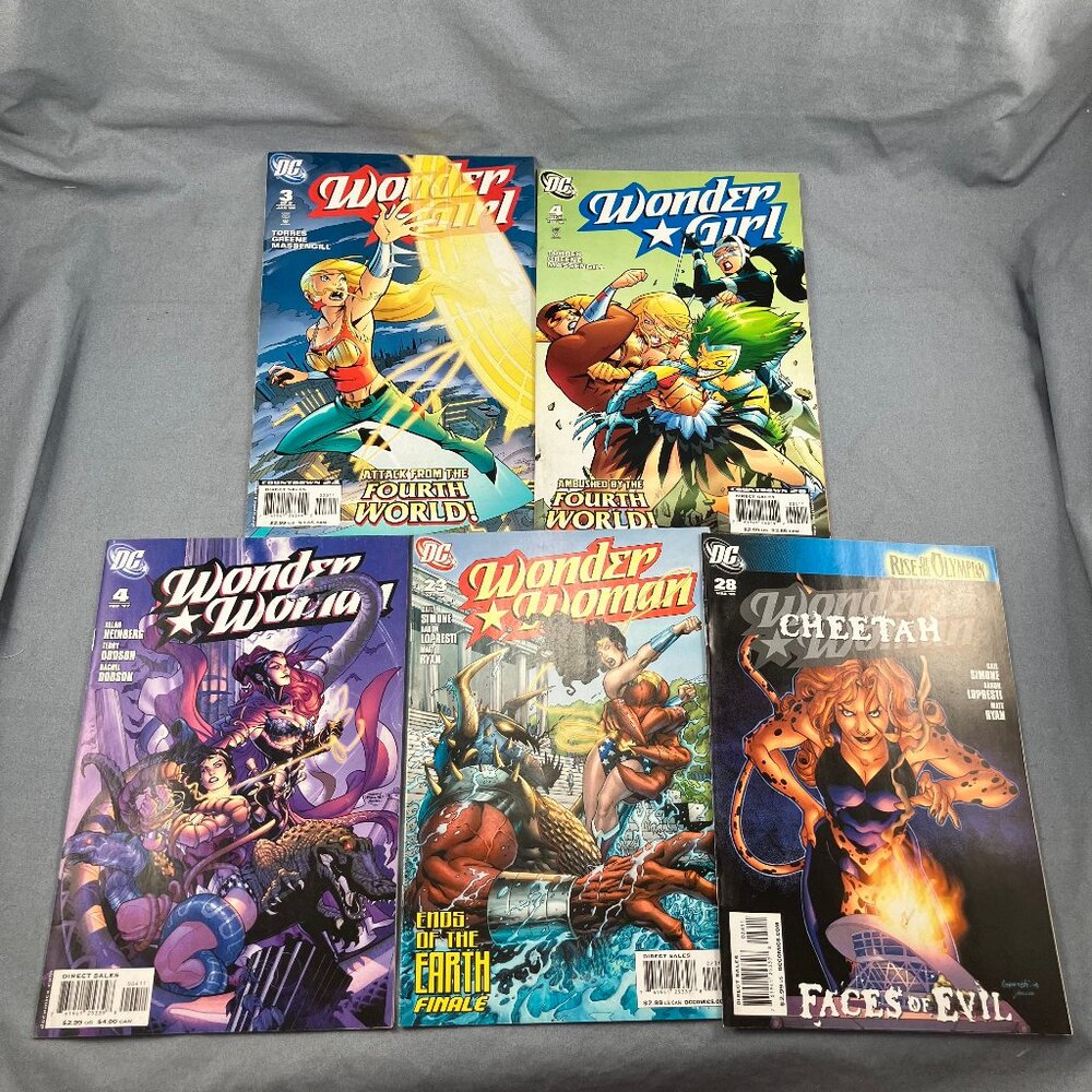 Wonder Girl + Wonder Woman DC Comic Book Lot 2007-09 Series 5 Issues